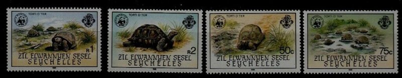 Seychelles zil. 106-09 MNH WWF-85/Turtles SCV40