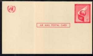 UN New York UXC3 Globe Postal Card Unused VF