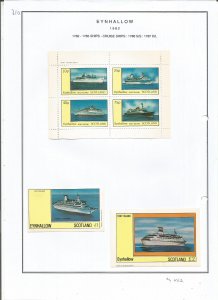 EYNHALLOW -1982 - Cruise Ships - Sheets - Mint Light Hinged - Private Issue