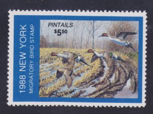 State Hunting/Fishing Revenues - NY - 1988 Duck Stamp - NY-4 - MNH