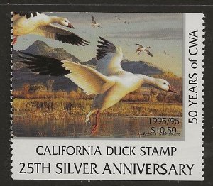 CA25 1995 $10.50 Duck stamp  vf mint nh