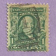 US Used Stamp Scott 300 Benjamin Franklin #7