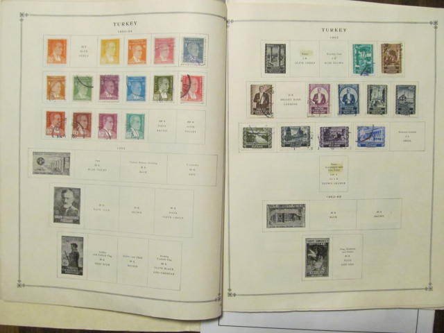 uncatalogued collection on pages Turkey about 234 stamps