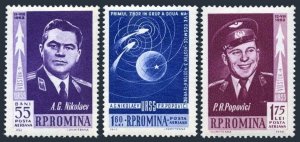 Romania C123-C125, MNH. Mi 2096-2098. 1962. Andrian Nikolayev, Pavel Popovich.