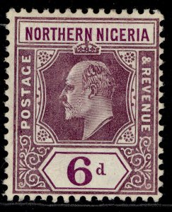 NORTHERN NIGERIA EDVII SG25a, 6d dull purple & violet, M MINT. Cat £55. CHALKY