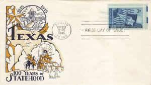 938 3c TEXAS STATEHOOD - FDC #9