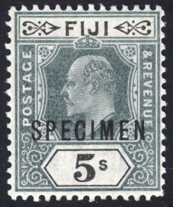 Fiji 1903 5s Green & Black Crown CA SPECIMEN SG 113s Scott 68s LMM/MLH