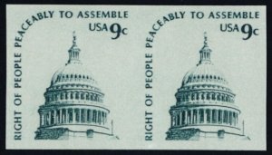 1616a, Mint NH VF 9¢ Imperforate Coil Pair Error - Stuart Katz