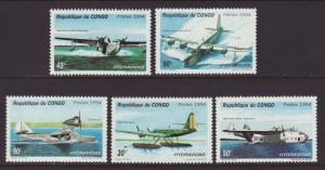 Congo 1067-1071 Airplanes MNH VF