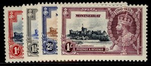 MONTSERRAT GV SG94-97, SILVER JUBILEE set, NH MINT. Cat £11.