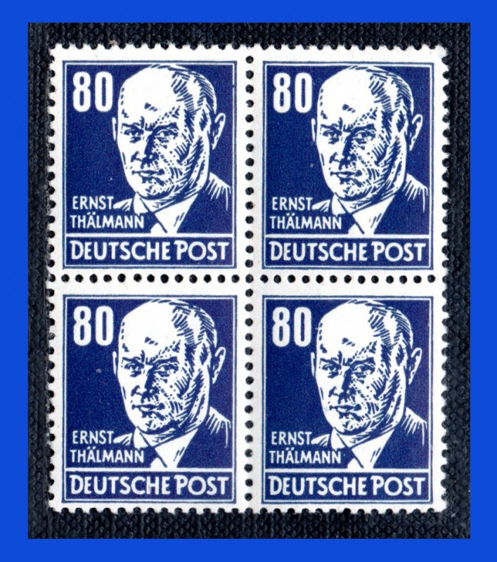 1953 - Alemania - DDR - Sc. n 134a - azul oscuro - MNH - BL 4 - AL-DDR- 30