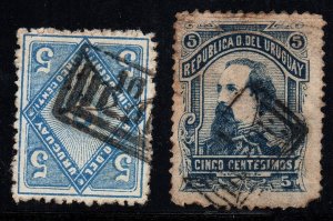 1879 Uruguay Postmarks of Mailboxes and Neighborhood Mail