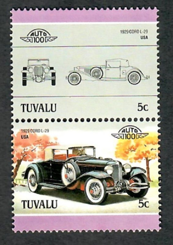 Tuvalu #332 Classic Cars MNH single