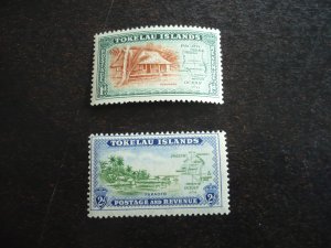 Stamps - Tokelau Islands - Scott# 2-3 - Mint Hinged 2 Stamps