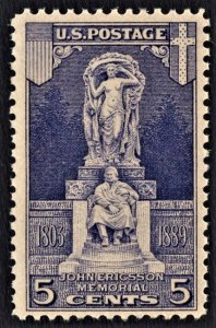 US 628 MNH VF/XF 5 Cent John Ericsson Memorial