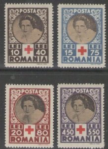 ROMANIA SG1643/6 1945 RED CROSS RELIEF FUND MNH