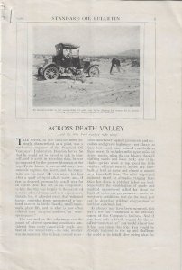 1926 - Across Death Valley . . . the little Ford rambled. Ephemera 1182