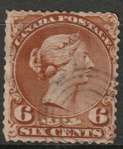 Canada Large Queen #27 Used, Repaired   (1023)