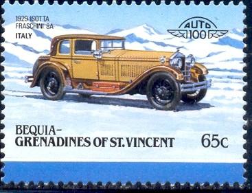 Antique Car, 1929 Isotta, St. Vincent Grenadines, Bequia SC#105 MNH