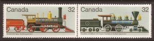 1984 Canada - Sc 1037a - MNH VF - pair - Locomotives