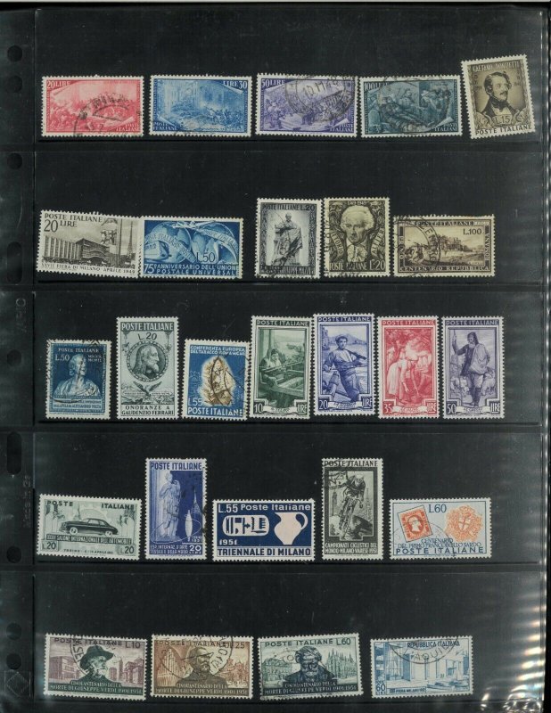 Italy M & U Collection in Vario Stock Sheets 1863-1957. Cat.2031.45