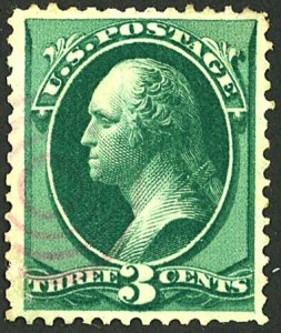 U.S. #184 USED RED CANCEL