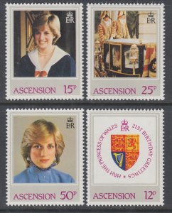 Ascension 313-316 Princess Diana MNH VF