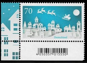 Germany 2018,Sc.# 3068 MNH, Christmas 2018 : Santa's Sleigh over City