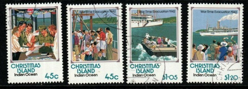 CHRISTMAS ISLAND SG342/5 1992 ANNIV. OF PARTIAL EVACUATION FINE USED