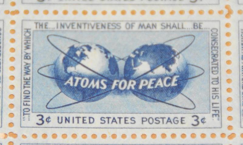 1955 sheet, Atoms for Peace Sc# 1070