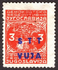 1949, Trieste, Zone B, Yugoslavia Stamp Overprint, MNG, Sc 8