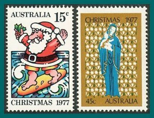 Australia 1977 Christmas, MNH #669-670,SG655-SG656