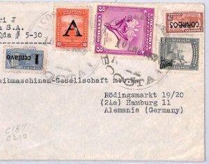 COLOMBIA Cover Bogota *A* Overprints/Revenue Surcharges 1957 Germany YU173