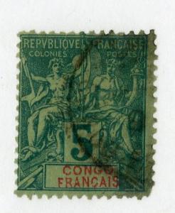 FRENCH CONGO 21 USED SCV $8.00 BIN $3.00 PEOPLE