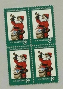 *SCOTT #1472 – 1972 8c Contemporary Christmas: Santa -  BLOCK OF 4