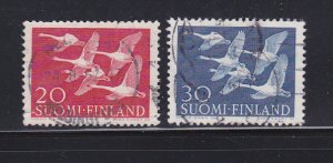 Finland 343-344 Set U Birds, Whooper Swans (C)