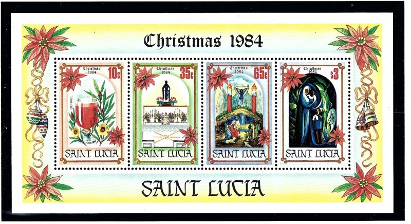 St Lucia 705a MNH 1984 Christmas S/S (KA)