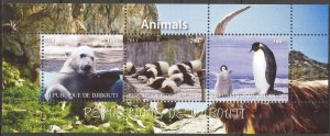 Djibouti 2011 Animals Bears Panda Birds Penguins MNH Cinderella !