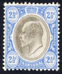 Transvaal 1904-09 SG.263a 2 1/2d black and blue wmk MCA chalky mint cat 32 poun