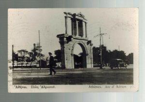 1935 Greece RPPC real picture postcard Cover to Argentina Adrian's Arc Athens