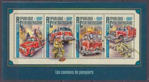 2016 Central African Republic 6145-6148KL Fire trucks 16,00 €