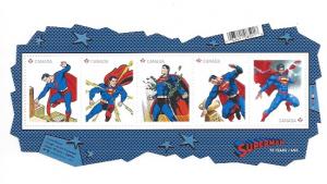 2677 CANADA  2013 issue Super Hero Superman SOU SHEET of 5