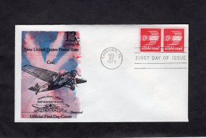 C83 Winged Envelope, coil pair FDC Fleetwood