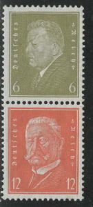 Germany Scott # 369, 373, mint nh, se-tenant, Mi# S46