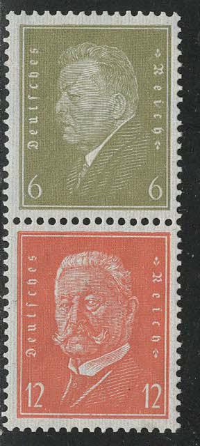 Germany Scott # 369, 373, mint nh, se-tenant, Mi# S46
