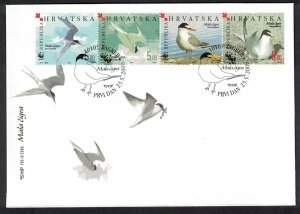 Croatia Birds WWF Little Tern FDC 2006 SC#621 a-d SG#854-857 MI#774-777