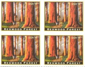 US 4378 Priority Mail Redwood Forest $4.95 block 4 MNH 2009