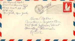 United States A.P.O.'s 6c Eagle in Flight Air Envelope 1957 Army-Air Force, P...