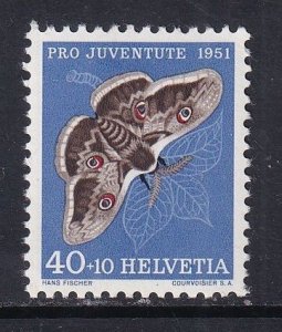 Switzerland #B211 MNH 1951 Pro Juventute insects 40c butterfly