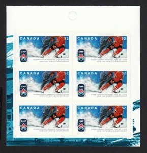 IIHF HOCKEY WO CHAMPIONSHIP = Back Page/block of 6 from BK MNH Canada 2008 #2265